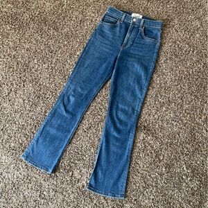 Reformation Jeans Jessie High Crop Boot Orlando Wash Size 24 Sustainable Fashion